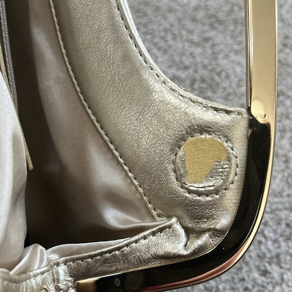 Express Gold Faux Leather Clutch - Picture 7 of 7